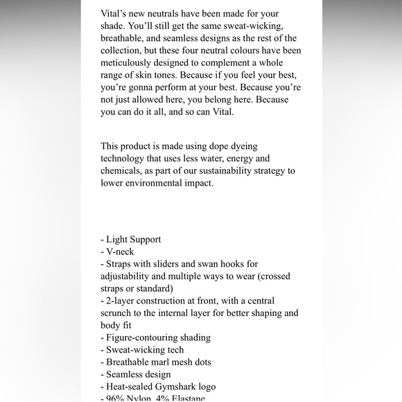 Vital Seamless V-Neck Sports Bra - Picture 4 of 4